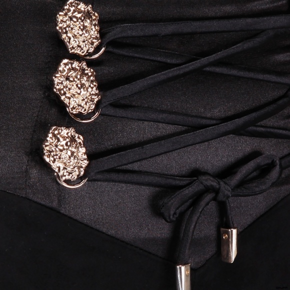 Faux Suede back high waist skinny pants - Picture 7 of 8